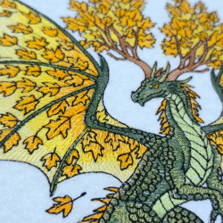 Dragon With Autumn Forest Antlers