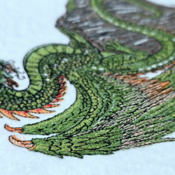 Emerald Dragon On Cliff