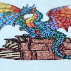 Wise Dragon Of Ancient Books