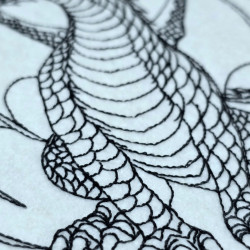 Royal Dragon Line Art