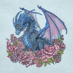 Dragon In Floral Garden