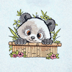 Panda With Bamboo