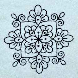 Decorative Flower Tile Motif