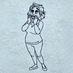 Shocked Doris Line Art