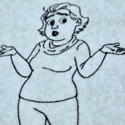 Confused Doris Line Art