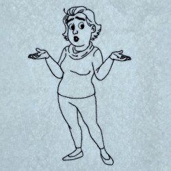 Confused Doris Line Art