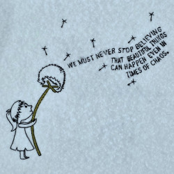 Girl With Dandelion Motivatonal Quote