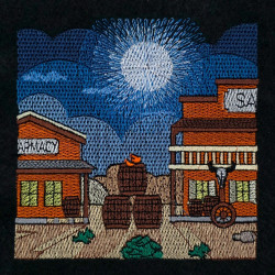 Western Town Center Under The Sun