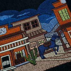 Western Saloon And Saddle Horse