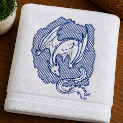 Winged Crest Dragon Embossed