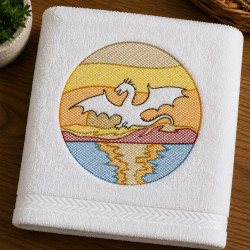 Sunset Horizon Dragon Embossed
