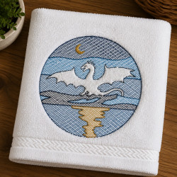Moonlit Ocean Dragon Embossed