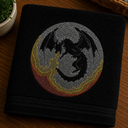 Inferno Circle Dragon Embossed