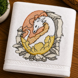 Ancient Gold Circle Dragon Embossed