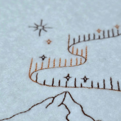 Northern Lights Over The Mountain