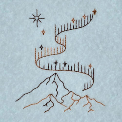 Northern Lights Over The Mountain