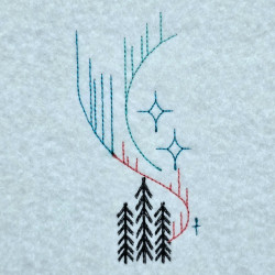 Aurora Lights Over The Forest