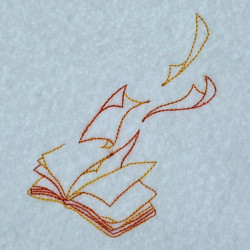 Open Book With Flying Pages