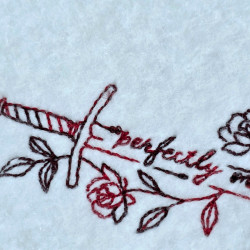 Sword With Blooms And A Quote