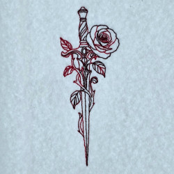 Sword With Blooming Rose