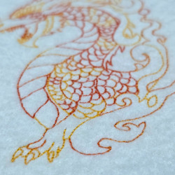 Ornamental Dragon Line Art