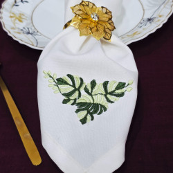 Classic Monstera Leaf Napkin Corner