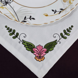 Floral Border Napkin Corner