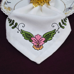 Floral Border Napkin Corner