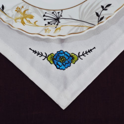 Blue Garden Bloom Napkin Corner
