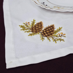 Double Pinecone Napkin Corner