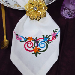 Folk Garden Napkin Corner