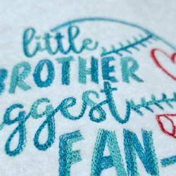 Little Brother Biggest Fan Baseball Quote