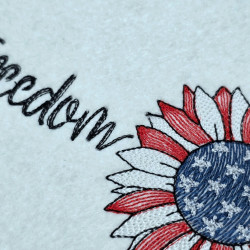 American Flag Sunflower Freedom Quote