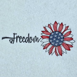 American Flag Sunflower Freedom Quote