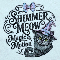 Shimmer Meow Magic Cat Quote
