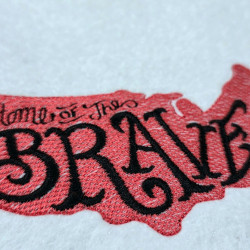 Home Of The Brave USA Map Quote