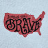 Home Of The Brave USA Map Quote