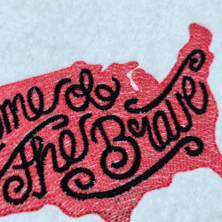 Home Of The Brave USA Map Quote