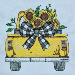 Sunflower Retro Truck - Free with $20 Purchase