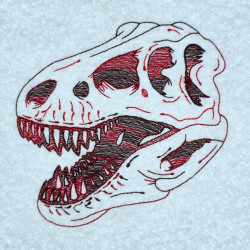 Dinosaur Skull Line Art