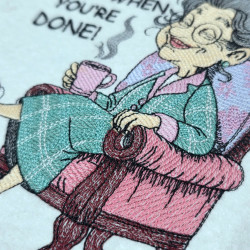 Resting Old Lady Funny Qoute