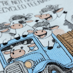 Recycled Teenagers Farm Cow Quote