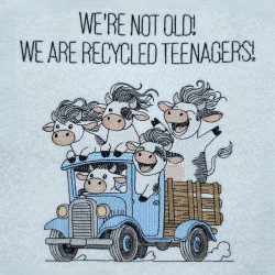 Recycled Teenagers Farm Cow Quote