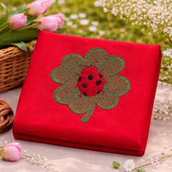 Lucky Clover Ladybug Embossed
