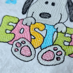 Nosey Dog Celebrating Easter