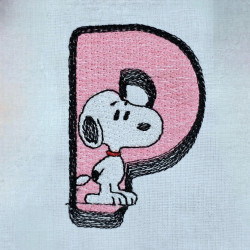 Letter P With Snoopy