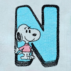 Letter N With Snoopy