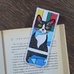 Bright Yellow Eyes Cat ITH Bookmark