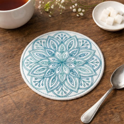 Floral Mandala ITH Coaster