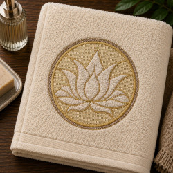 Lotus Circle Embossed